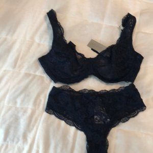 Lacy bra and cheeky panty set 2 34D